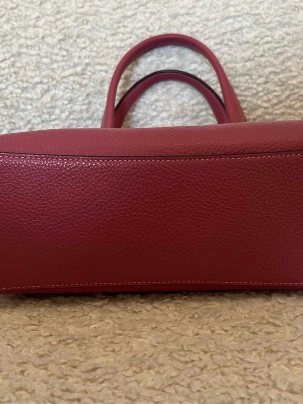 Coach Remy Pink Raspberry Colored Pebbled Leather Satchel Crossbody - Picture 4 of 13